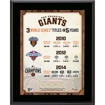 San Francisco Giants Fanatics Authentic 10.5" x 13" 2014 World Series Champions Three Championships in Five Years Plaque