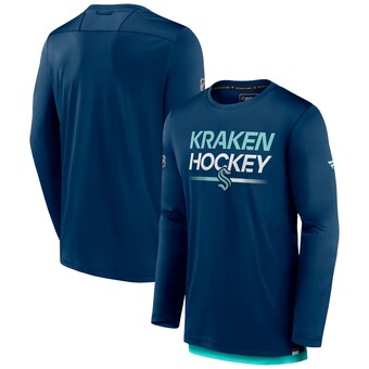  Seattle Kraken Fanatics Authentic Pro Long Sleeve T-Shirt - Deep Sea Blue