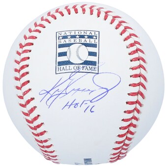 Autographed Seattle Mariners Ken Griffey Jr. Fanatics Authentic Hall of Fame Logo Baseball with "HOF 16" Inscription