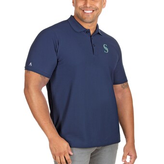 Men's Seattle Mariners Antigua Navy Big & Tall Legacy Pique Polo