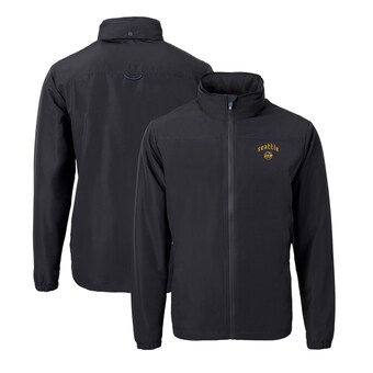 Men's Seattle Mariners Cutter & Buck Black City Connect Big & Tall Charter Eco Recycled Full-Zip Jacket