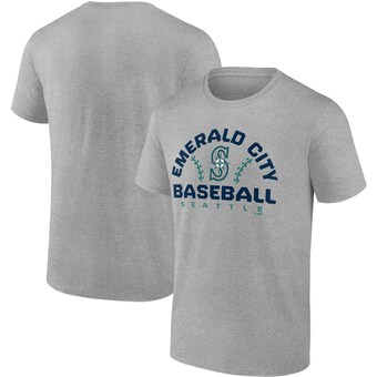 Men's Seattle Mariners Fanatics Heathered Gray Iconic Go for Two T-Shirt