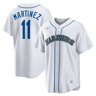 Men's Seattle Mariners Edgar Martinez Nike White Home Cooperstown Collection Replica Player Jersey