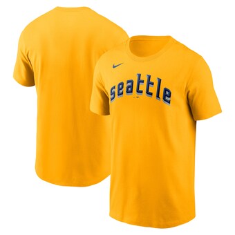 Men's Seattle Mariners  Nike Gold City Connect Wordmark T-Shirt