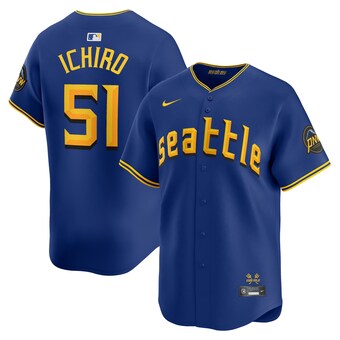 Men's Seattle Mariners Ichiro Suzuki Nike Royal City Connect Retired Player Jersey