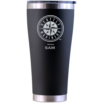 Seattle Mariners Personalized 30oz. Laser Etched Black Tumbler