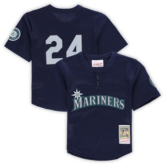 Toddler Seattle Mariners Ken Griffey Jr. Mitchell & Ness Navy Cooperstown Collection Mesh Batting Practice Jersey