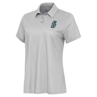 Women's Seattle Mariners Antigua White/Gray Rings Polo