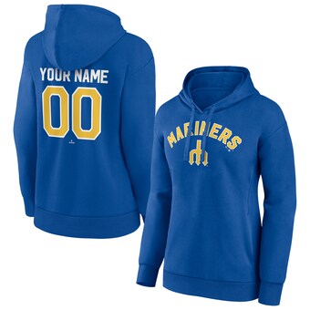 Women's Seattle Mariners Fanatics Royal Personalized Cooperstown Collection Winning Streak Pullover Hoodie