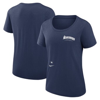 Women's Seattle Mariners Nike Navy Authentic Collection Performance Scoop Neck T-Shirt