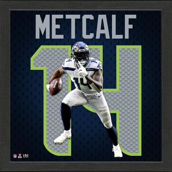 Seattle Seahawks DK Metcalf Highland Mint 13'' x 13'' Jersey Impact Frame