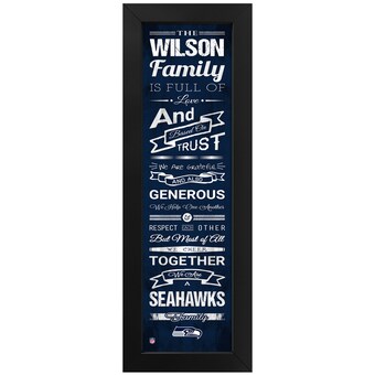 Seattle Seahawks Imperial 8" x 24" Custom Print Family Cheer