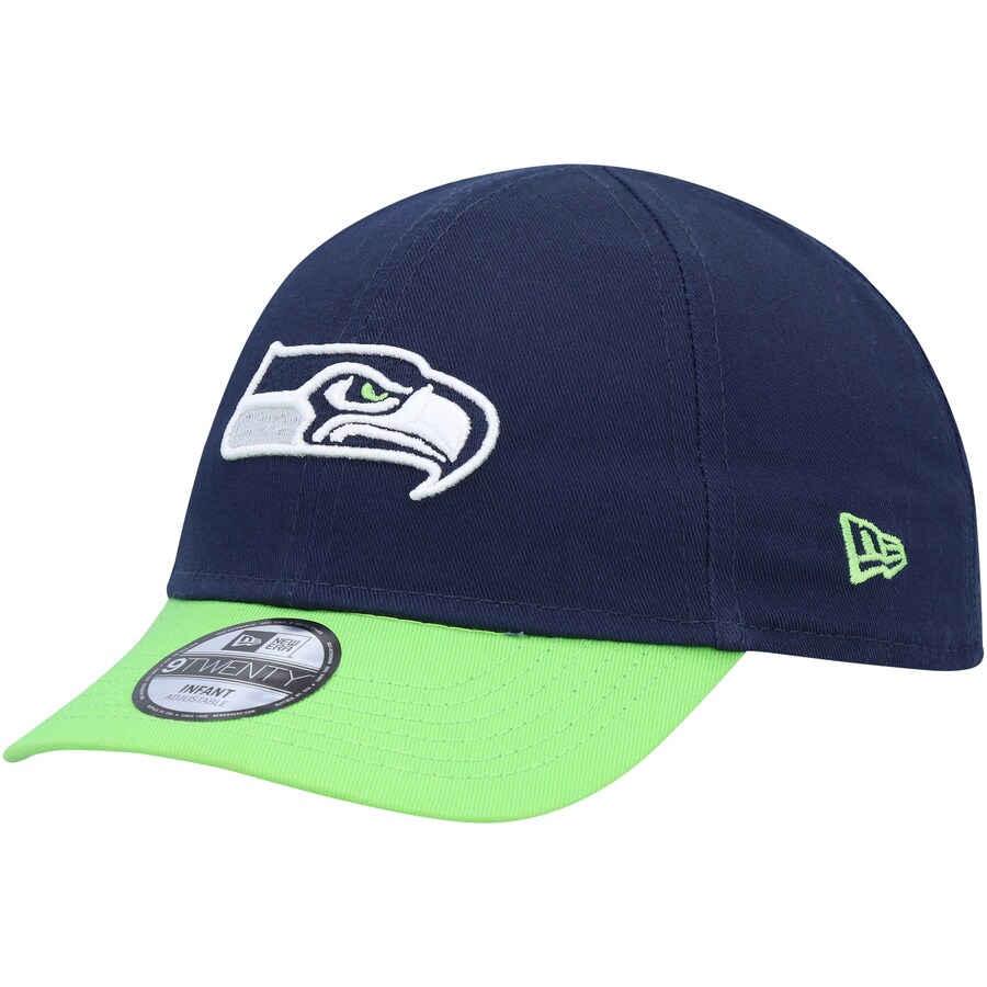 Infant Seattle Seahawks New Era College Navy/Neon Green  My 1st 9TWENTY Adjustable Hat