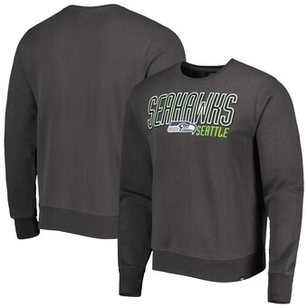 Men's Seattle Seahawks '47 Charcoal Locked In Headline Pullover Sweatshirt