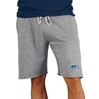 Men's Seattle Seahawks Concepts Sport Gray Throwback Logo Mainstream Terry Shorts