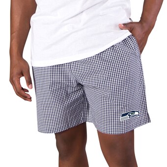 Men's Seattle Seahawks Concepts Sport Navy/White Tradition Woven Jam Shorts