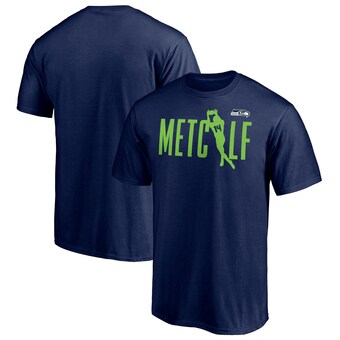 Men's Seattle Seahawks DK Metcalf Navy Checkdown T-Shirt