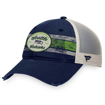 Men's Seattle Seahawks Fanatics College Navy/Natural Heritage Trucker Adjustable Hat