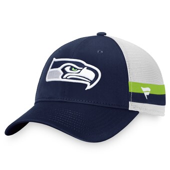 Men's Seattle Seahawks Fanatics College Navy/White Iconic Team Stripe Trucker Snapback Hat
