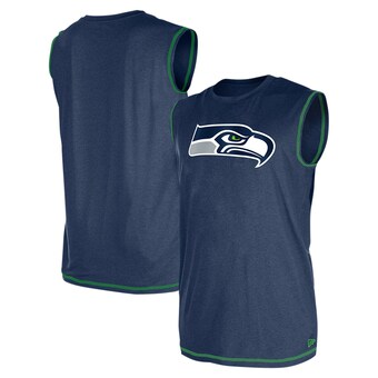 Men's Seattle Seahawks New Era College Navy Tank Top