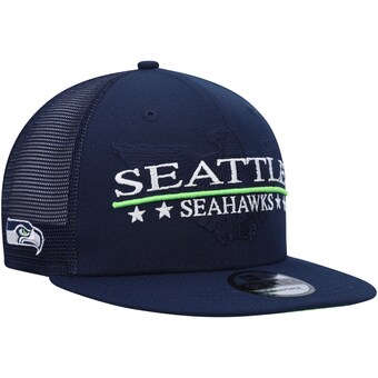 Men's Seattle Seahawks New Era College Navy Totem 9FIFTY Snapback Hat