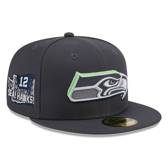 Men's Seattle Seahawks  New Era Graphite Official 2024 NFL Draft On Stage 59FIFTY Fitted Hat