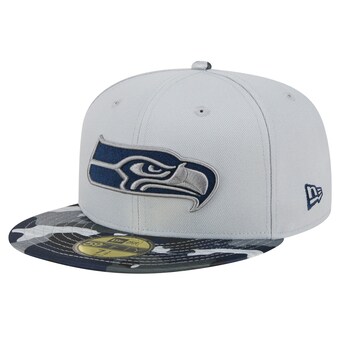 Men's Seattle Seahawks New Era Gray Active Camo 59FIFTY Fitted Hat
