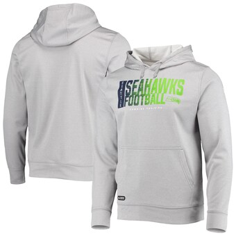 Men's Seattle Seahawks New Era Heathered Gray Combine Authentic Game On Pullover Hoodie