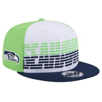 Men's Seattle Seahawks New Era White/College Navy Throwback Space 9FIFTY Snapback Hat