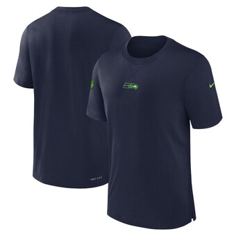 Men's Seattle Seahawks Nike College Navy 2023 Sideline Performance T-Shirt