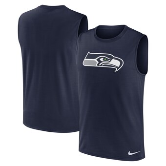 Men's Seattle Seahawks Nike College Navy Blitz Legend Muscle Tank Top