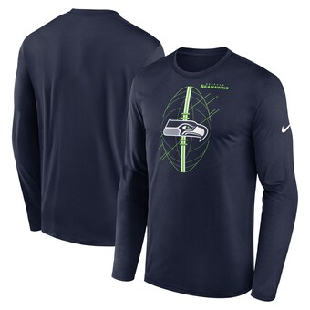 Men's Seattle Seahawks Nike College Navy Legend Icon Long Sleeve T-Shirt