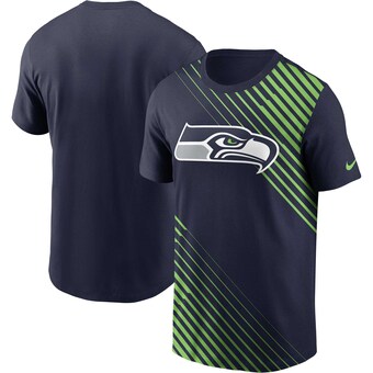 Men's Seattle Seahawks Nike College Navy Yard Line Fashion Asbury T-Shirt