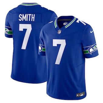 Men's Seattle Seahawks Geno Smith Nike Royal Alternate Vapor F.U.S.E. Limited Jersey