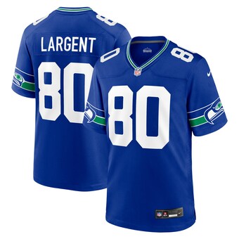Men's Seattle Seahawks Steve Largent Nike Royal Throwback Retired Player Game Jersey