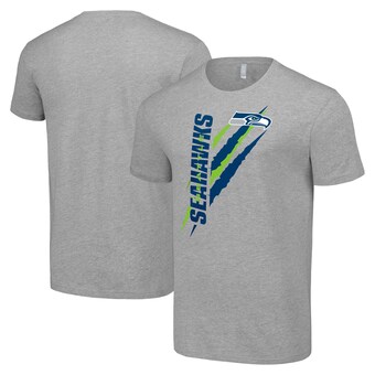 Men's Seattle Seahawks  Starter Heather Gray Color Scratch T-Shirt