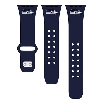 Seattle Seahawks Navy Logo Silicone Apple Watch Band