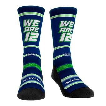 Seattle Seahawks Rock Em Socks Team Slogan Crew Socks