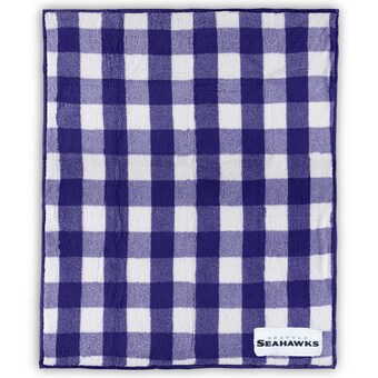 Seattle Seahawks 50'' x 60'' Buffalo Check Frosty Fleece Blanket