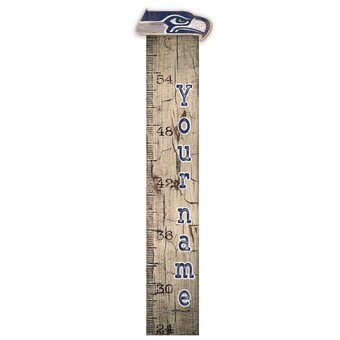 Seattle Seahawks 6" x 36" Personalized Growth Chart Sign