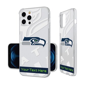 Seattle Seahawks Personalized Tilt Design iPhone Clear Case