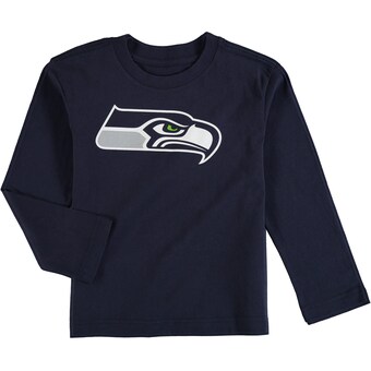 Preschool Seattle Seahawks College Navy Team Logo Long Sleeve T-Shirt