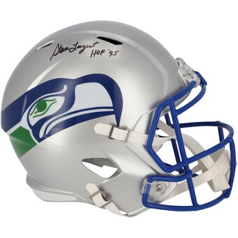 Steve Largent Seattle Seahawks Autographed Fanatics Authentic Riddell 1983-2001 Throwback Speed Replica Helmet with "HOF 95" Inscription