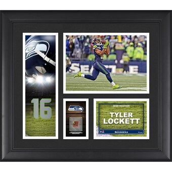 Seattle Seahawks Tyler Lockett Fanatics Authentic Framed 15" x 17" Player Collage with a Piece of Game-Used Ball