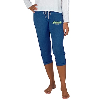Women's Seattle Seahawks Concepts Sport Navy Quest Knit Capri Pants