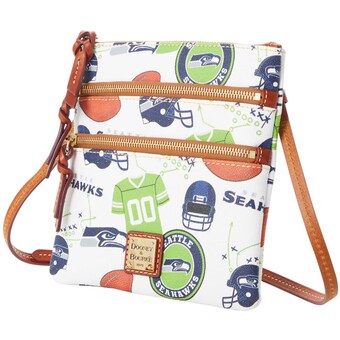 Women's Seattle Seahawks Dooney & Bourke Triple-Zip Crossbody Bag