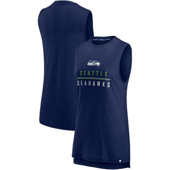 Women's Seattle Seahawks Fanatics College Navy True Contender Tank Top