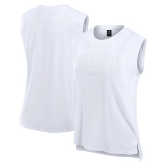 Women's Seattle Seahawks Fanatics White Studio Gym Tank Top