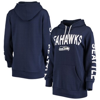 Women's Seattle Seahawks G-III 4Her by Carl Banks College Navy Extra Point Pullover Hoodie