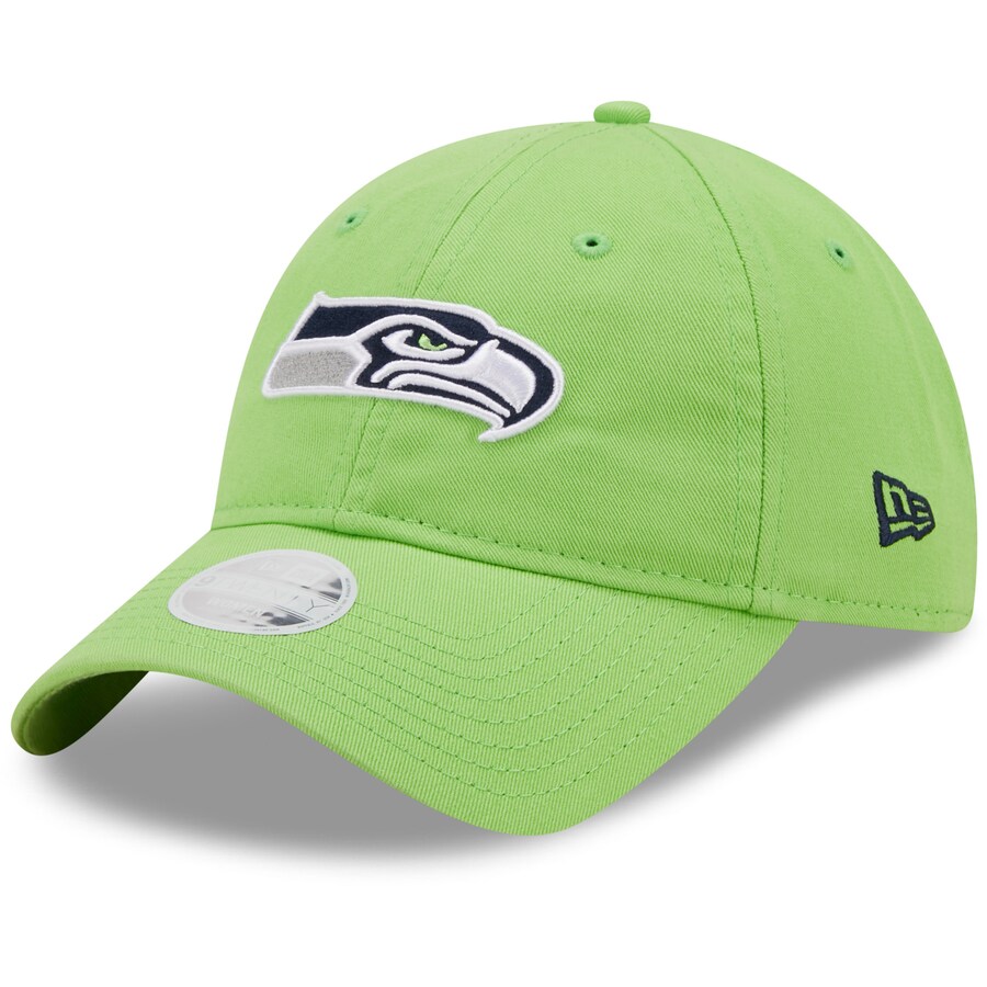 Women's Seattle Seahawks New Era Neon Green Core Classic 2.0 9TWENTY Adjustable Hat